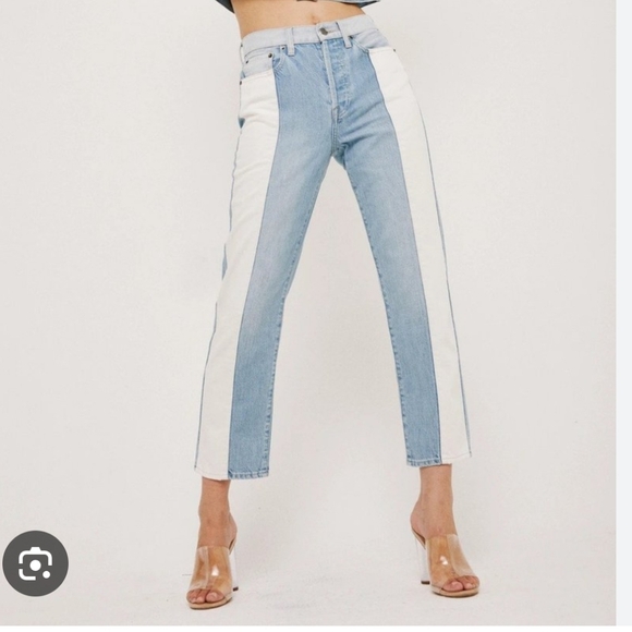 NWT Pistola Charlie Colorblock High Rise Jeans - Picture 1 of 7